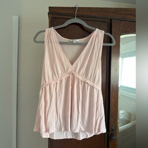 Lucky Brand Soft Pink V-Neck Top